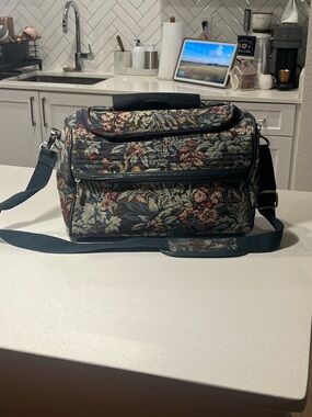 Atlantic tapestry floral travel duffle carry on